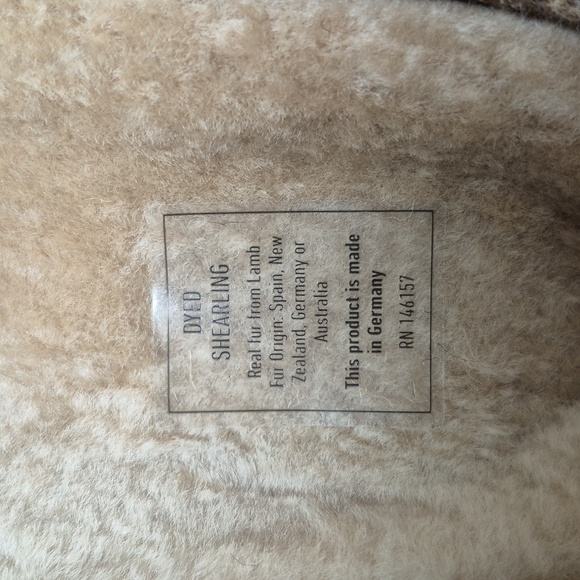 Birkenstock Zermatt Wool Felt Shearling Clogs In Toffee Melange,Size 40, NWT - Picture 5 of 17